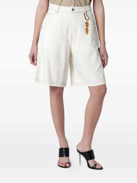 contrast-stitch denim shorts by DARKPARK