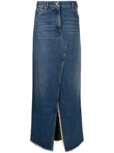 denim maxi skirt by DARKPARK