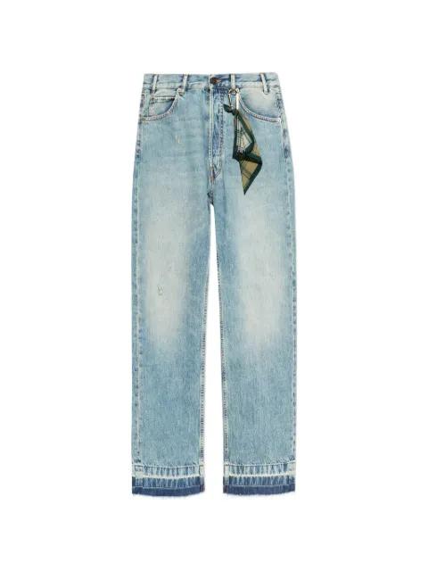 frayed button jeans by DARKPARK