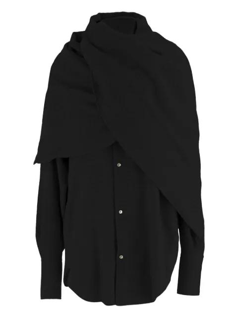 layered wool shirt by DARKPARK