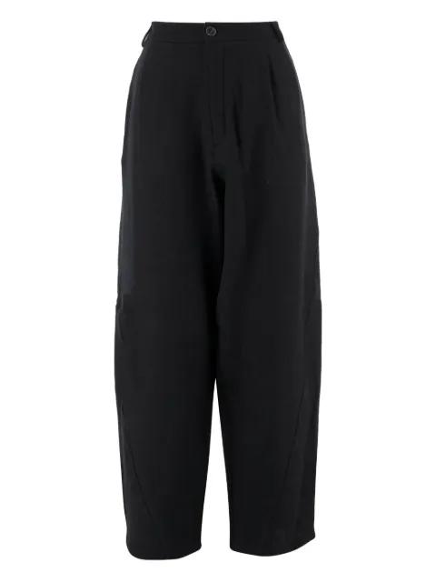 pleated straight trousers by DARKPARK