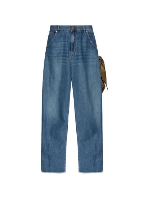 scarf-detail belt-loop jeans by DARKPARK