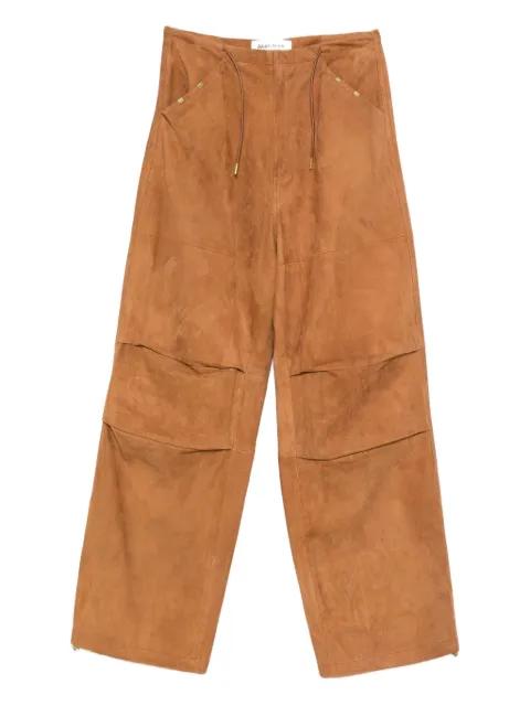 suede palazzo trousers by DARKPARK