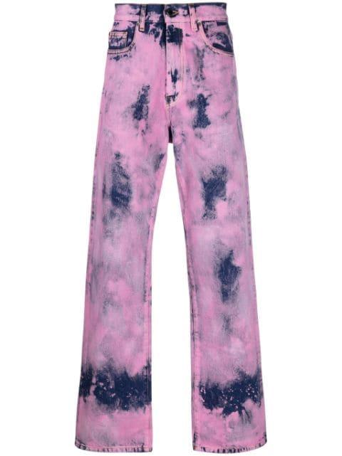 tie-dye straight-leg jeans by DARKPARK