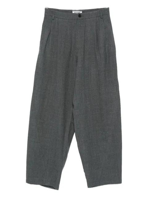 wool palazzo trousers by DARKPARK