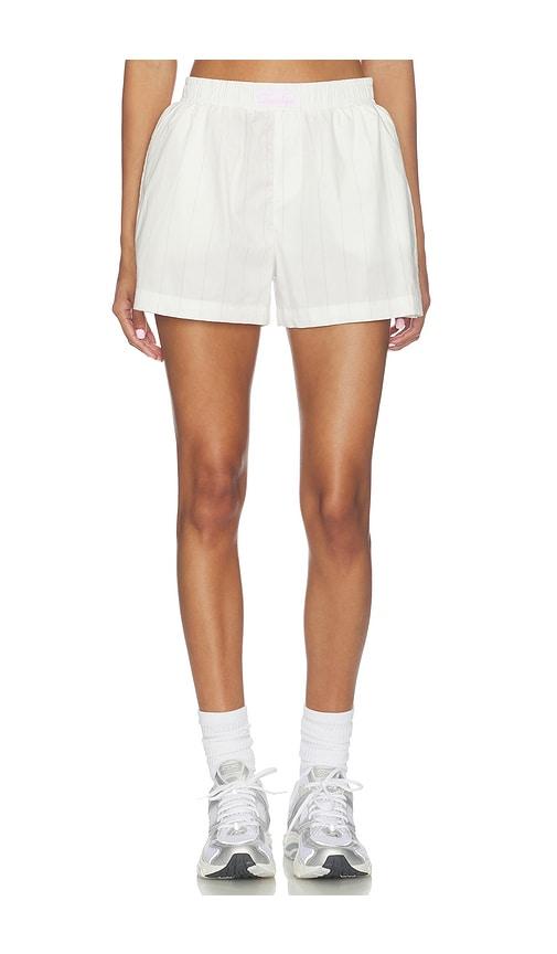Darlin Boyfriend Boxer Short in White by DARLIN