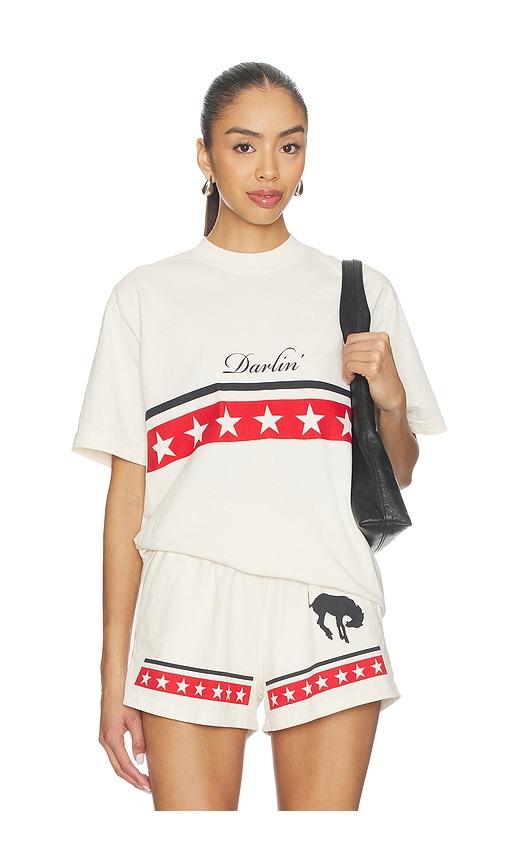 Darlin Spangled Tee in Ivory by DARLIN
