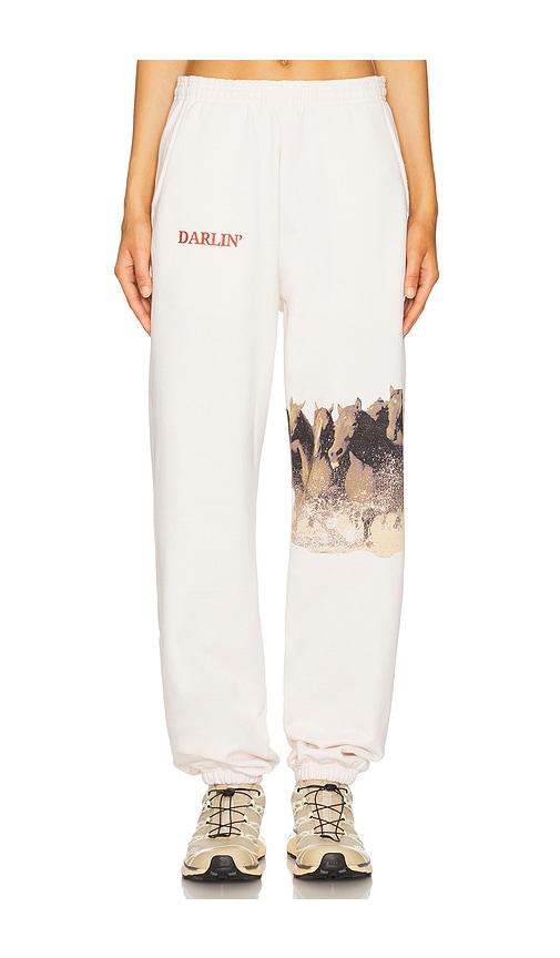 Darlin Wild Sweatpant in Cream by DARLIN