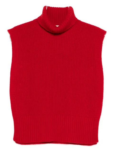 turtleneck sleeveless wool sweater by DAVANTINO