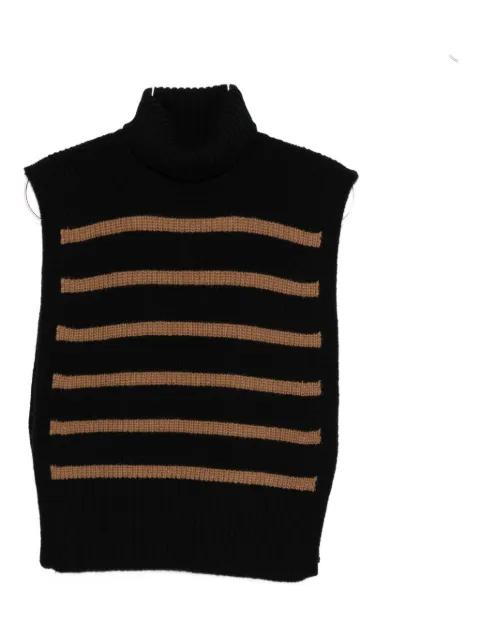 turtleneck striped sleeveless sweater by DAVANTINO
