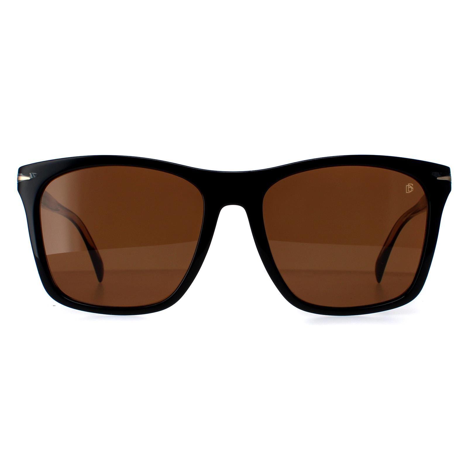 Rectangle Black Brown DB1054/F/S by DAVID BECKHAM