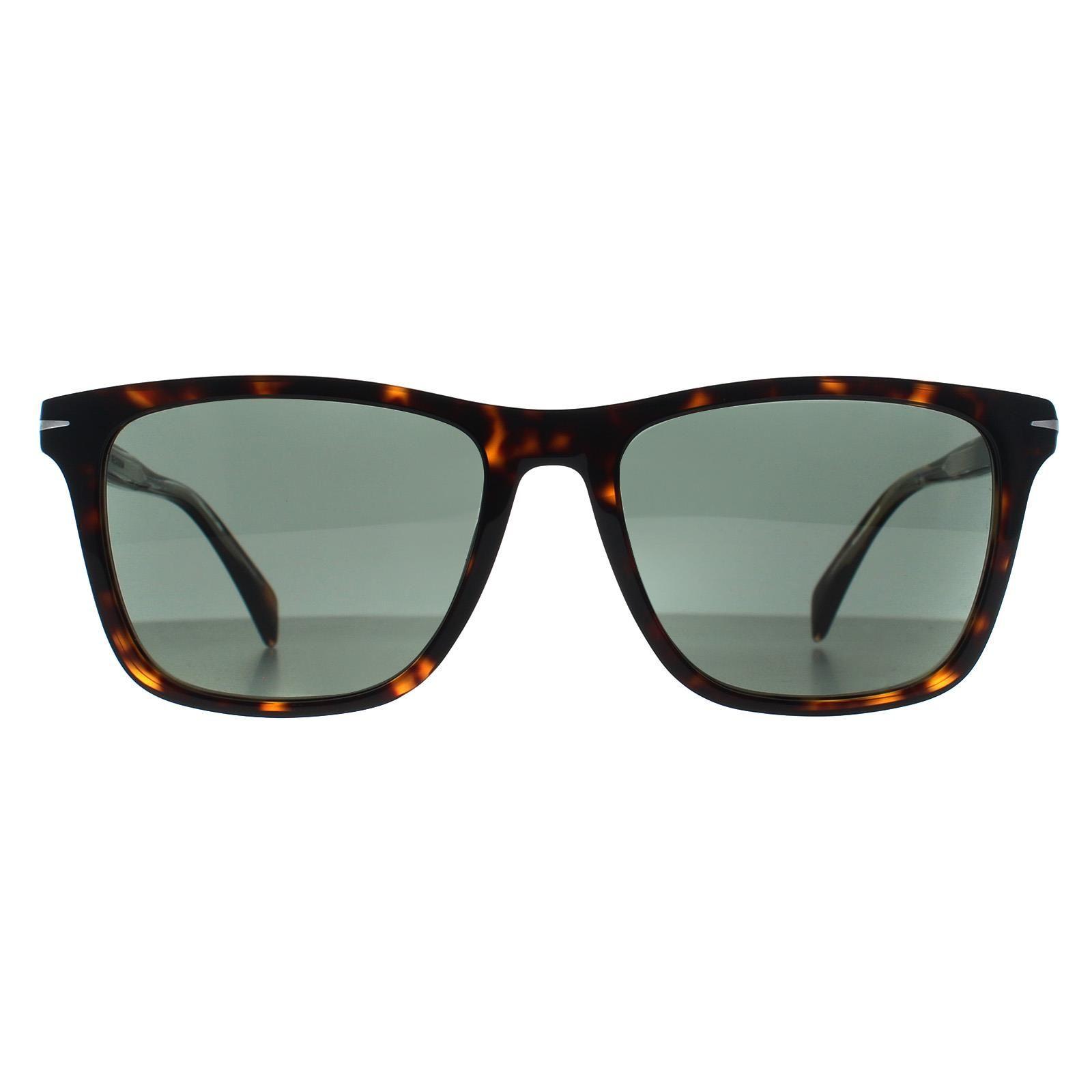 Rectangle Dark Tortoise Green DB 1092/S by DAVID BECKHAM