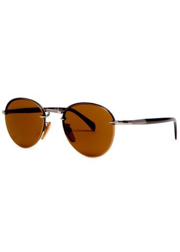 Rimless round-frame sunglasses by DAVID BECKHAM