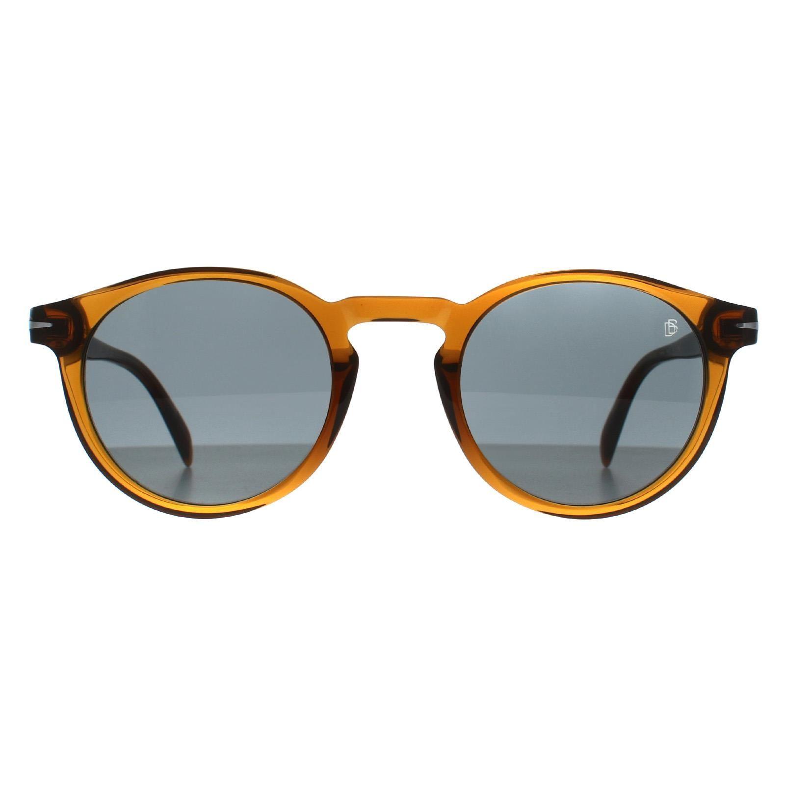 Round Transparent Brown Blue DB 1036/S by DAVID BECKHAM