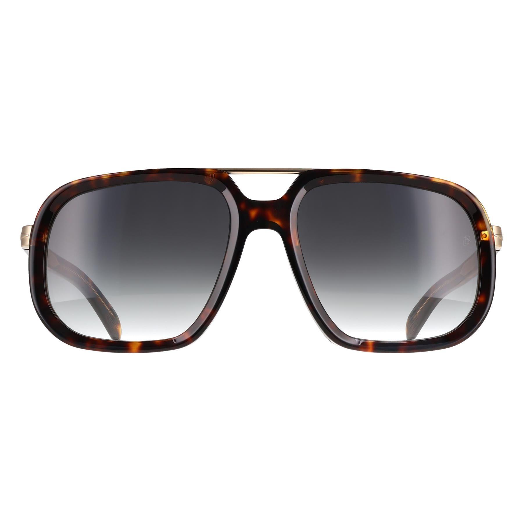 Square Havana Gold Dark Grey Gradient DB 7101/S by DAVID BECKHAM
