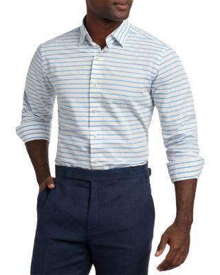 Barre Stripe Shirt by DAVID DONAHUE