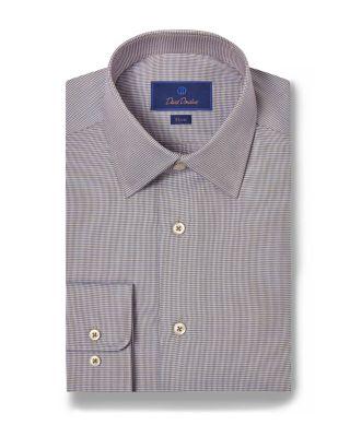 Cotton Micro Dobby Slim Fit Dress Shirt by DAVID DONAHUE