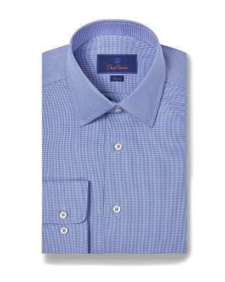 Cotton Micro Dobby Slim Fit Dress Shirt by DAVID DONAHUE