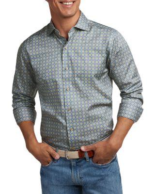 Geometric Print Shirt by DAVID DONAHUE
