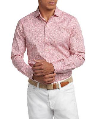 Micro Paisley Print Shirt by DAVID DONAHUE