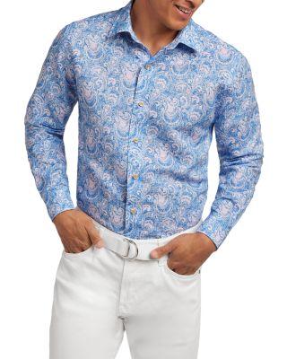 Paisley Print Shirt by DAVID DONAHUE