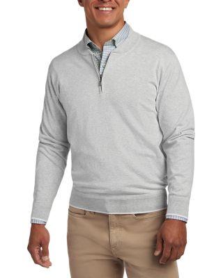 Skipper Cotton Silk Quarter Zip Sweater by DAVID DONAHUE