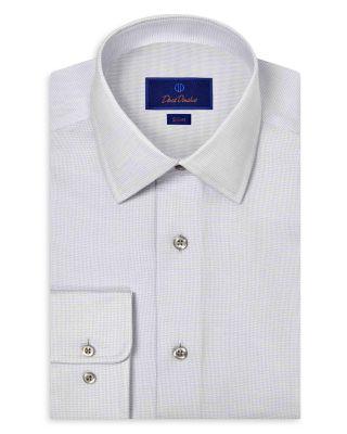 Slim Fit Micro Print Stretch Twill Dress Shirt by DAVID DONAHUE