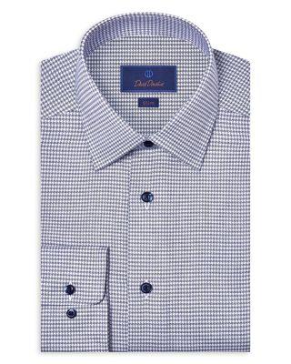 Slim Fit Stretch Twill Micro Check Dress Shirt by DAVID DONAHUE