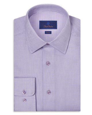 Trim Fit Geometric Dobby Dress Shirt by DAVID DONAHUE