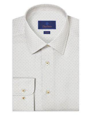 Trim Fit Geometric Print Dress Shirt by DAVID DONAHUE