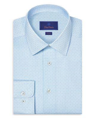 Trim Fit Geometric Print Dress Shirt by DAVID DONAHUE