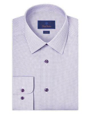 Trim Fit Geometric Print Dress Shirt by DAVID DONAHUE