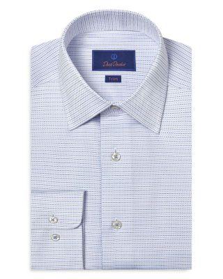 Trim Fit Micro Dobby Dot Dress Shirt by DAVID DONAHUE