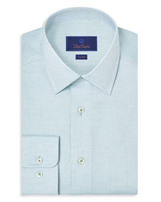 Trim Fit Micro Dobby Dress Shirt by DAVID DONAHUE