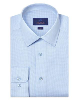 Trim Fit Micro Dobby Solid Dress Shirt by DAVID DONAHUE