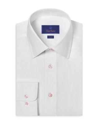 Trim Fit Micro Texture Dobby Dress Shirt by DAVID DONAHUE