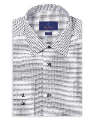 Trim Fit Micro Twill Check Dress Shirt by DAVID DONAHUE