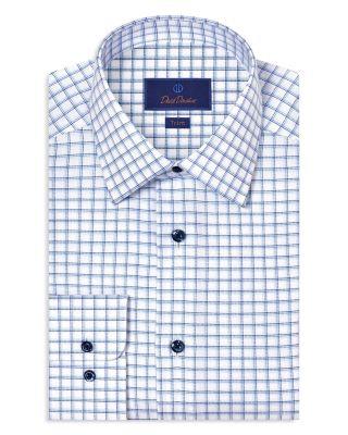 Trim Fit Printed Dobby Dress Shirt by DAVID DONAHUE