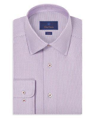 Trim Fit Printed Dress Shirt by DAVID DONAHUE