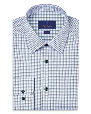 Trim Fit Printed Dress Shirt by DAVID DONAHUE