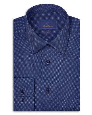 Trim Fit Printed Dress Shirt by DAVID DONAHUE