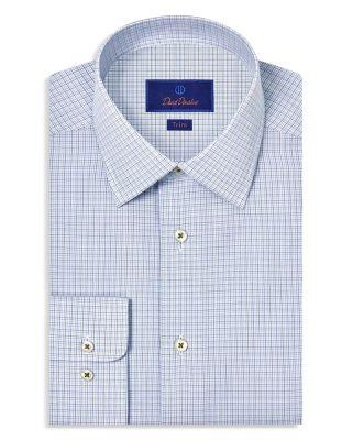 Trim Fit Printed Poplin Dress Shirt by DAVID DONAHUE