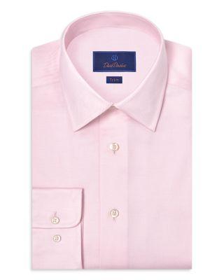 Trim Fit Stretch Twill Solid Dress Shirt by DAVID DONAHUE