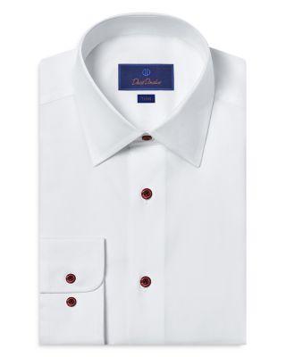 Trim Fit Super Fine Twill Dress Shirt by DAVID DONAHUE