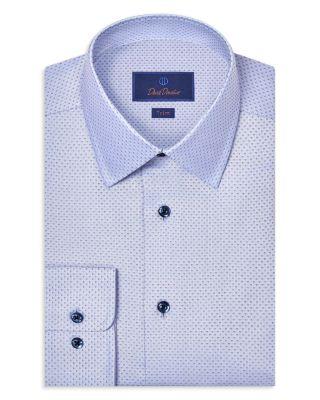 Trim Fit Textured Dobby Dress Shirt by DAVID DONAHUE