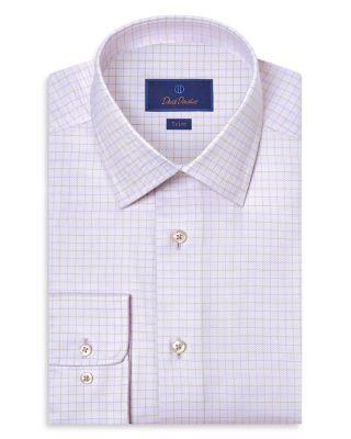 Trim Fit Twill Check Dress Shirt by DAVID DONAHUE