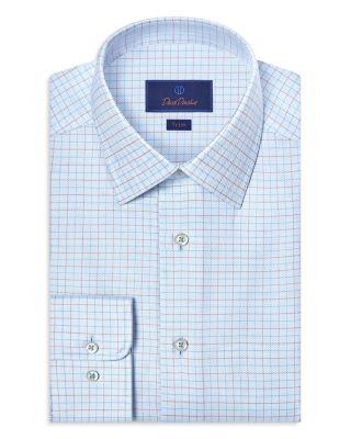 Trim Fit Twill Check Dress Shirt by DAVID DONAHUE