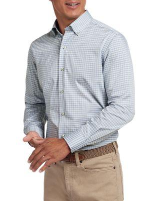 Twill Check Shirt by DAVID DONAHUE