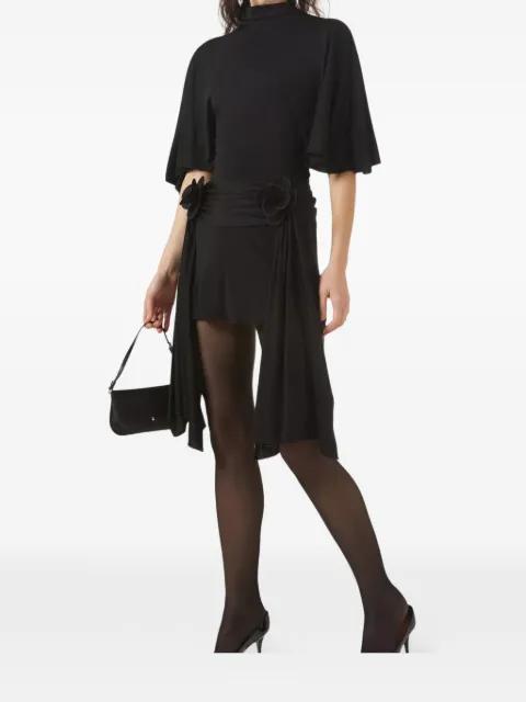 3D Lace Flower jersey mini dress by DAVID KOMA