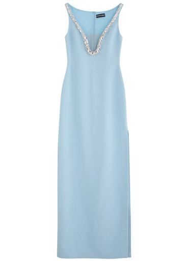 Crystal-embellished gown by DAVID KOMA